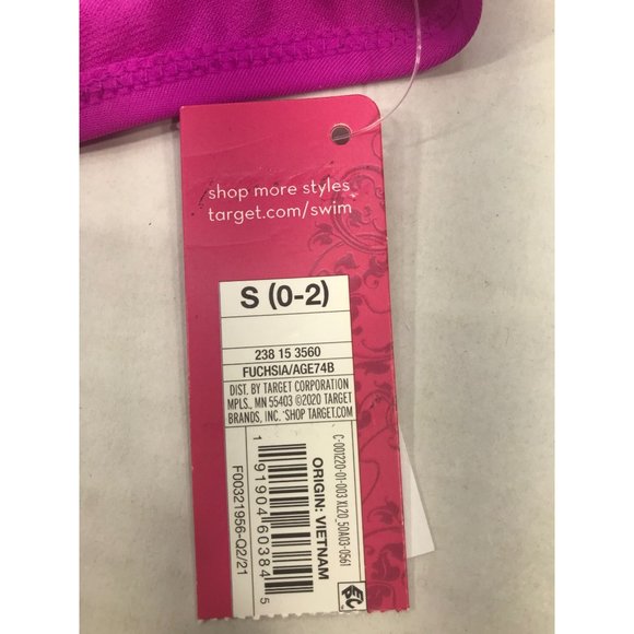 Xhilaration Women's Sz Small 0-2 Cheeky Bikini Swim Bottom Fuchsia New With Tags - Picture 4 of 9